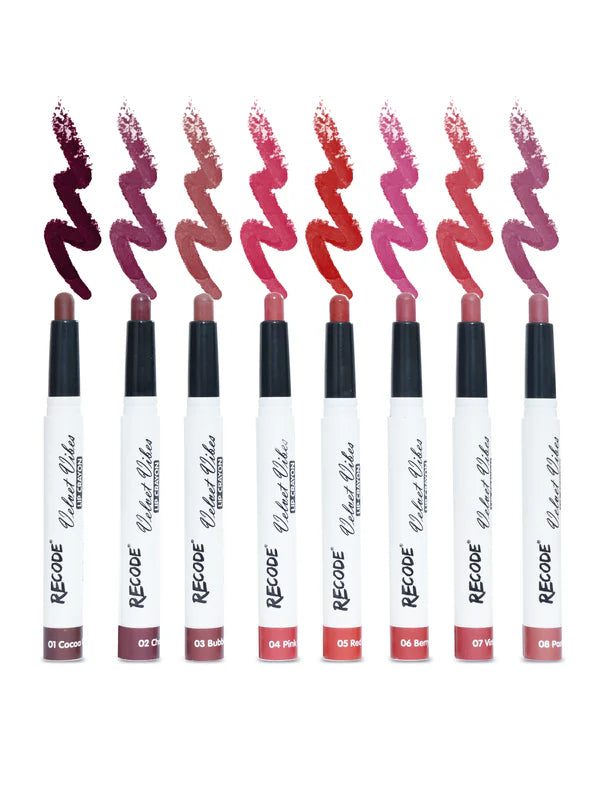 Recode Smudge-proof and waterproof Lip Crayon Set Of 8
