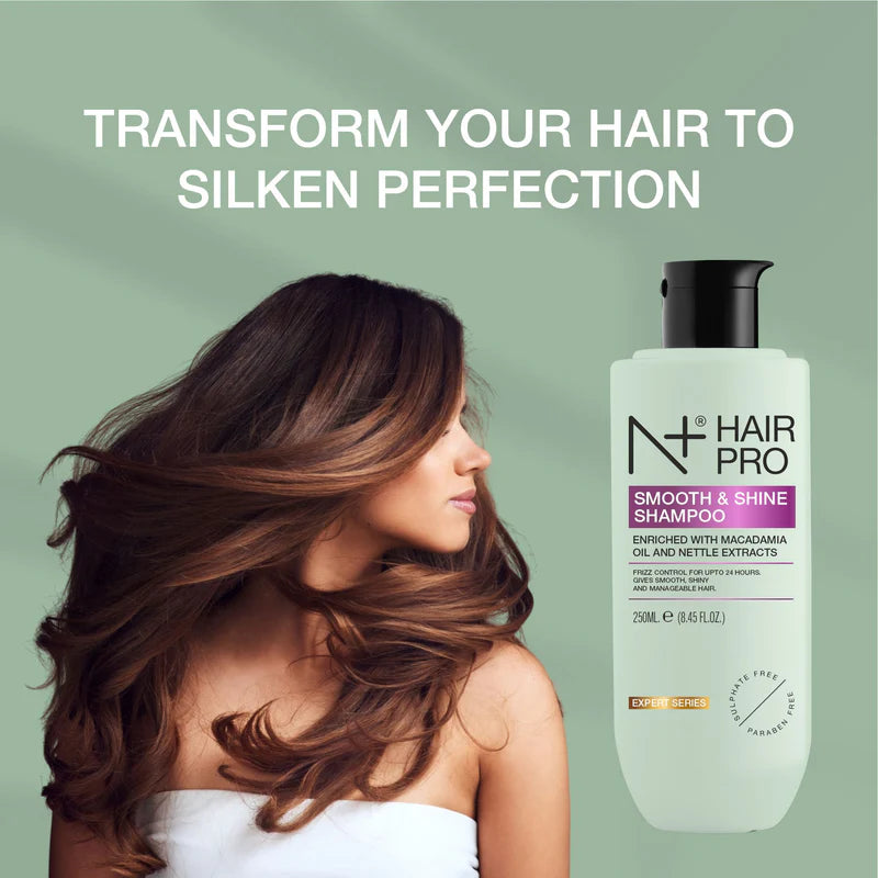 N PLUS Hair Pro Smooth & Shine Shampoo | Frizz Control for Up to 24 hours