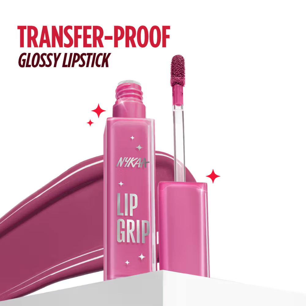 Nykaa Lip Grip No-Transfer Gloss Intense Shine Vinyl Liquid Lipstick
