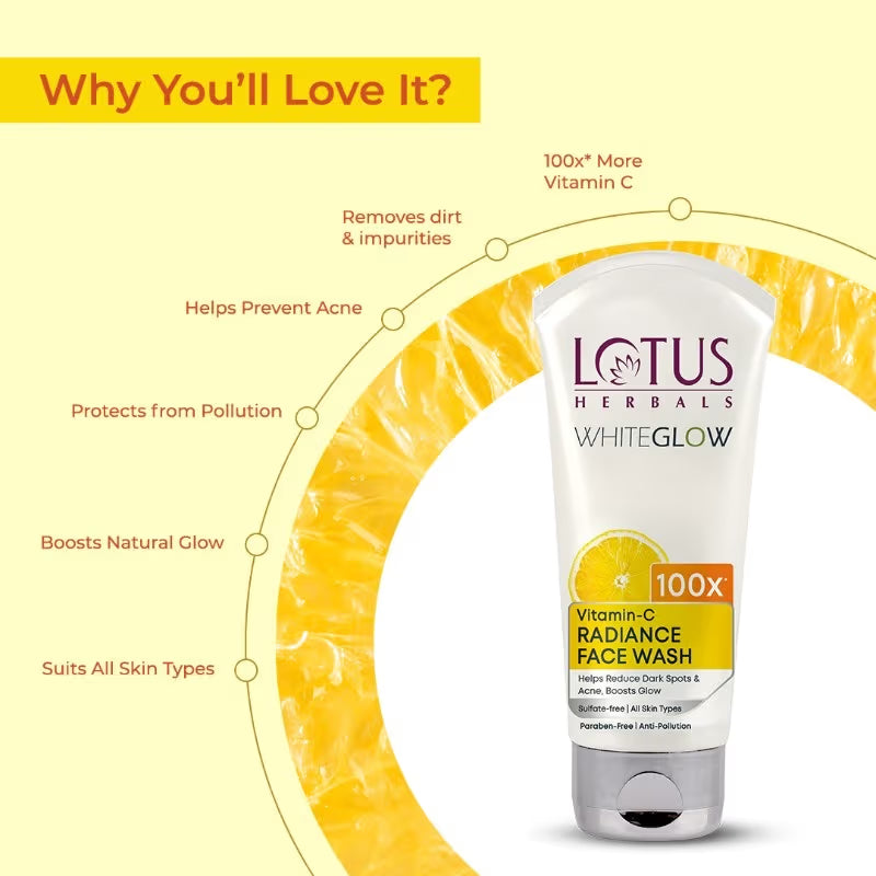 Lotus Herbals Whiteglow Vitamin C Radiance Face Wash