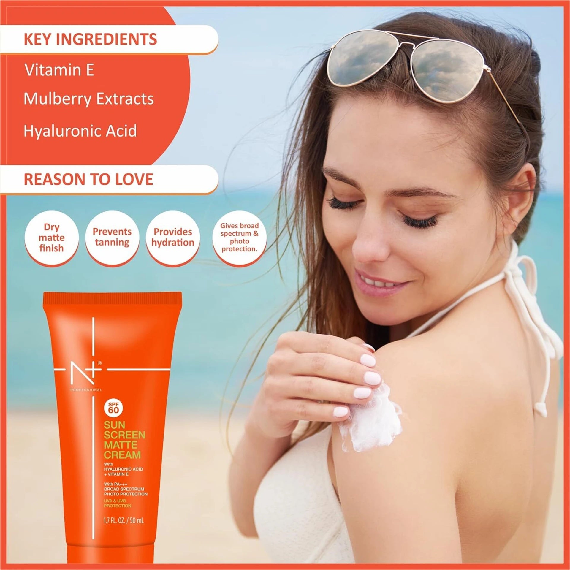 N PLUS PROFESSIONAL Sunscreen - SPF 60 PA+++ Sun Screen