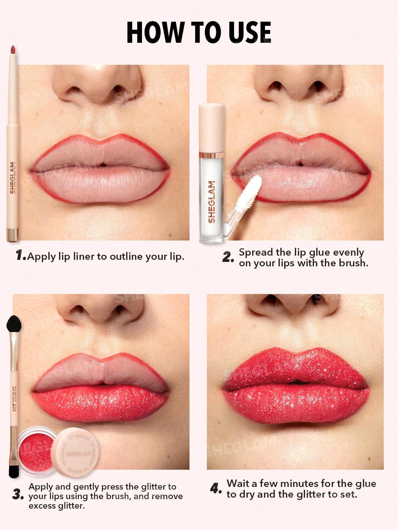 SHE GLAM Lip Dazzler Glitter Kit-Center Stage