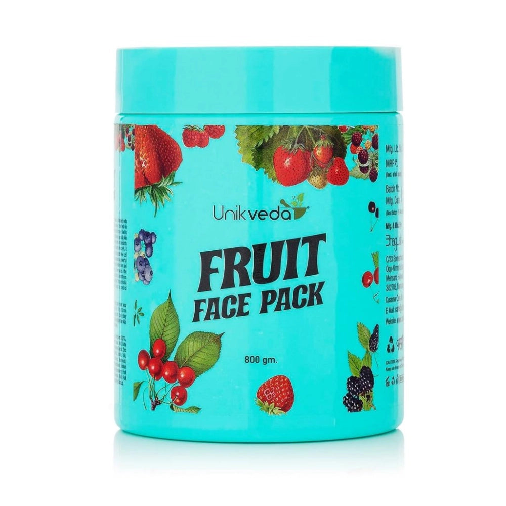 UNIKVEDA Fruit Gel + Face Scrub + Face Pack + Massage Cream 800g