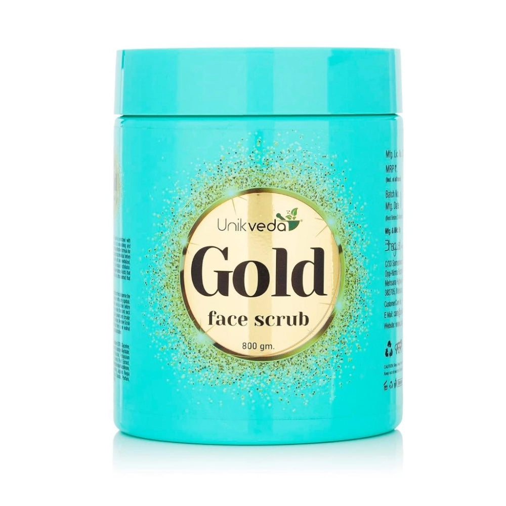 UNIKVEDA Gold Massage Face Scrub + Gel + Face Pack + Massage Cream 800g