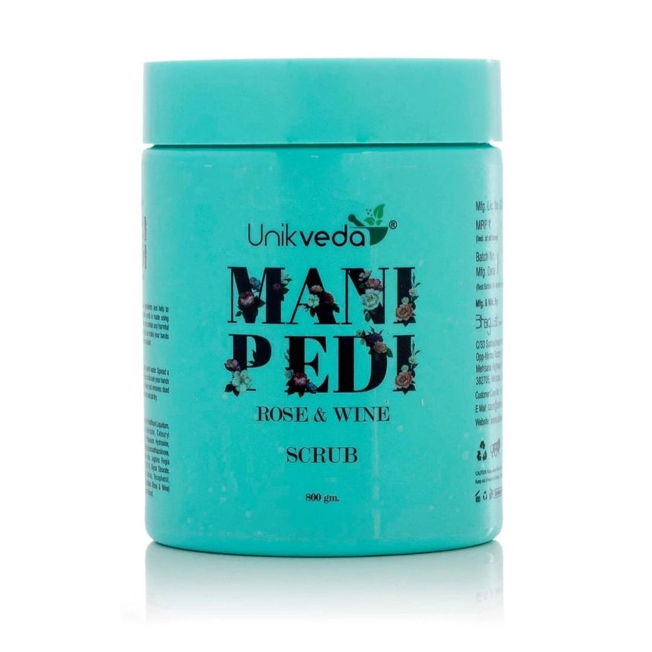 UNIKVEDA rose wine Mani-Pedi kit SCRUB + PACK + MASSAGE CREAM + SEASALT