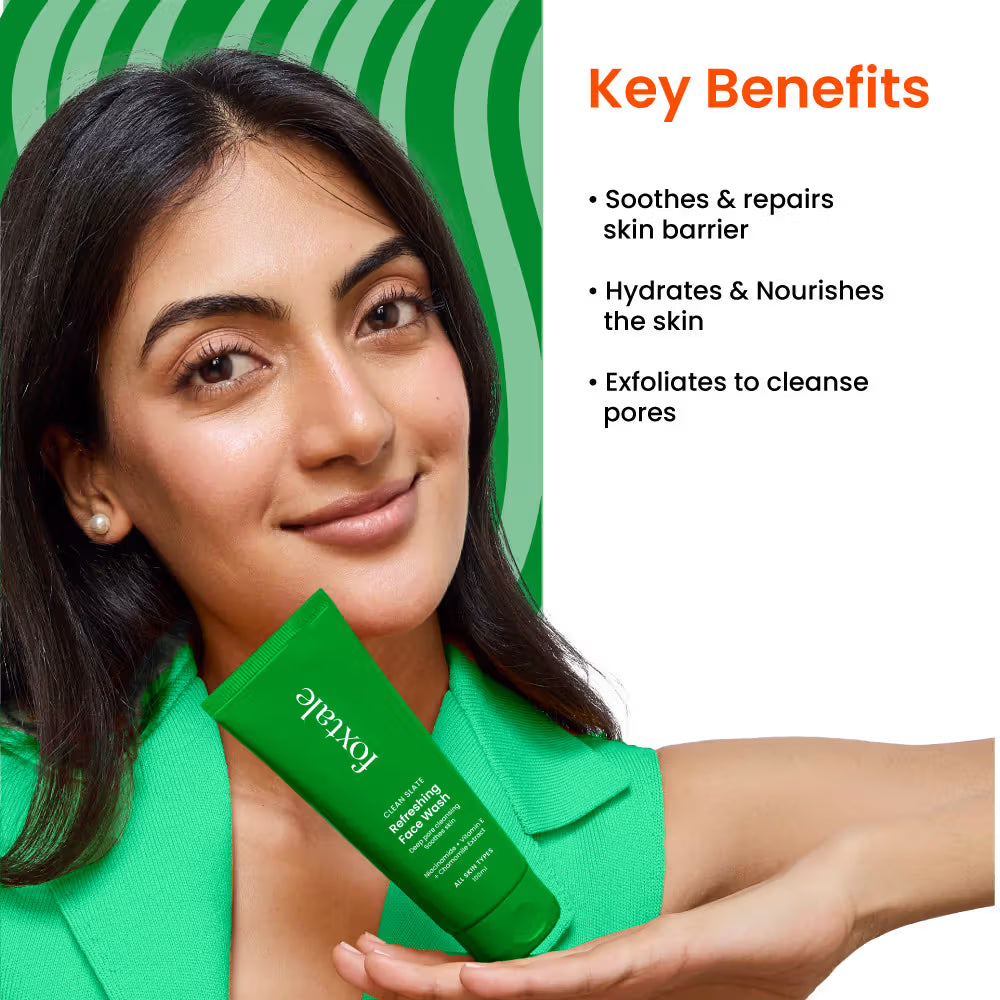 Foxtale Refreshing Face Wash with Niacinamide & Vitamin E,