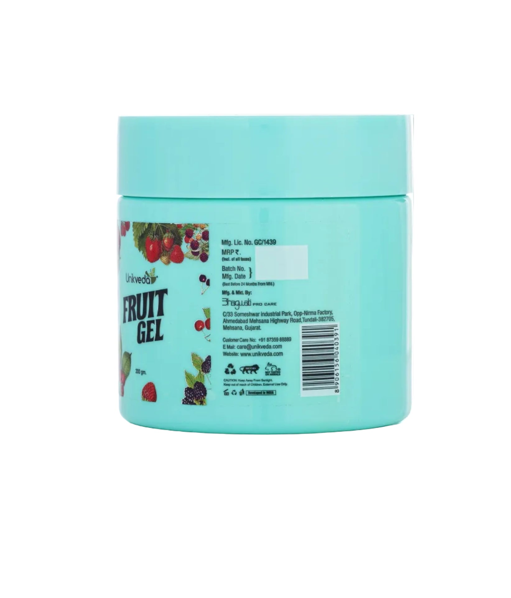 UNIKVEDA Fruit Massage Gel for Nourishing Glowing Skin Reduce Blemishes Pigmentation (200 g)