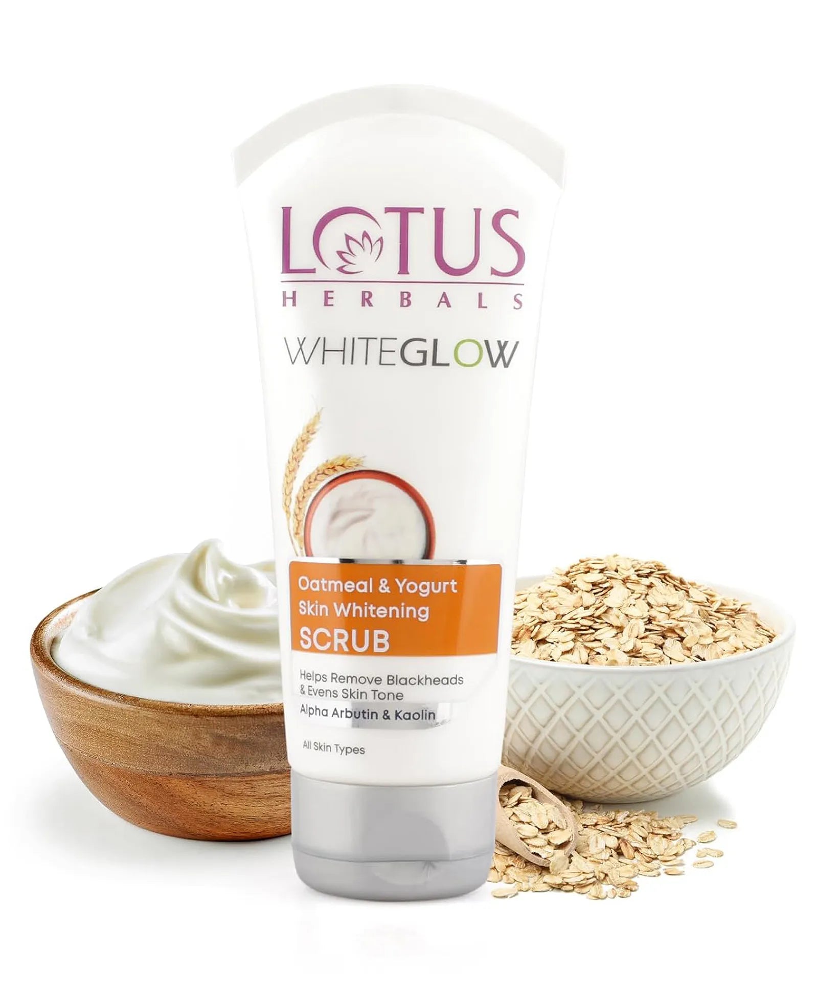 Lotus Herbals Whiteglow Oatmeal & Yogurt Skin Whitening Scrub