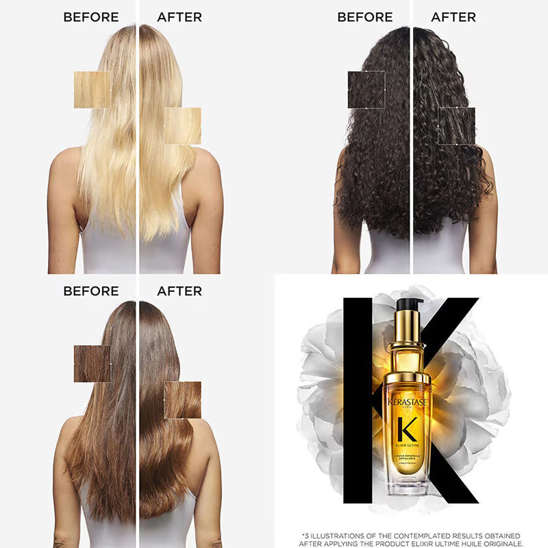 Kérastase Elixir Ultime Hair Oi-In-Serum For All Hair Types, 2x Shinier Hair