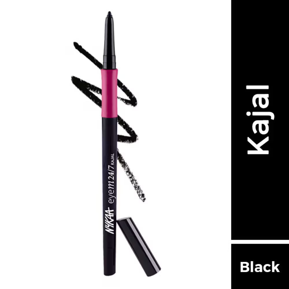 Nykaa Eyem24/7 Smudgeproof Kajal Eyeliner - Ebony Soul 01 (Black)