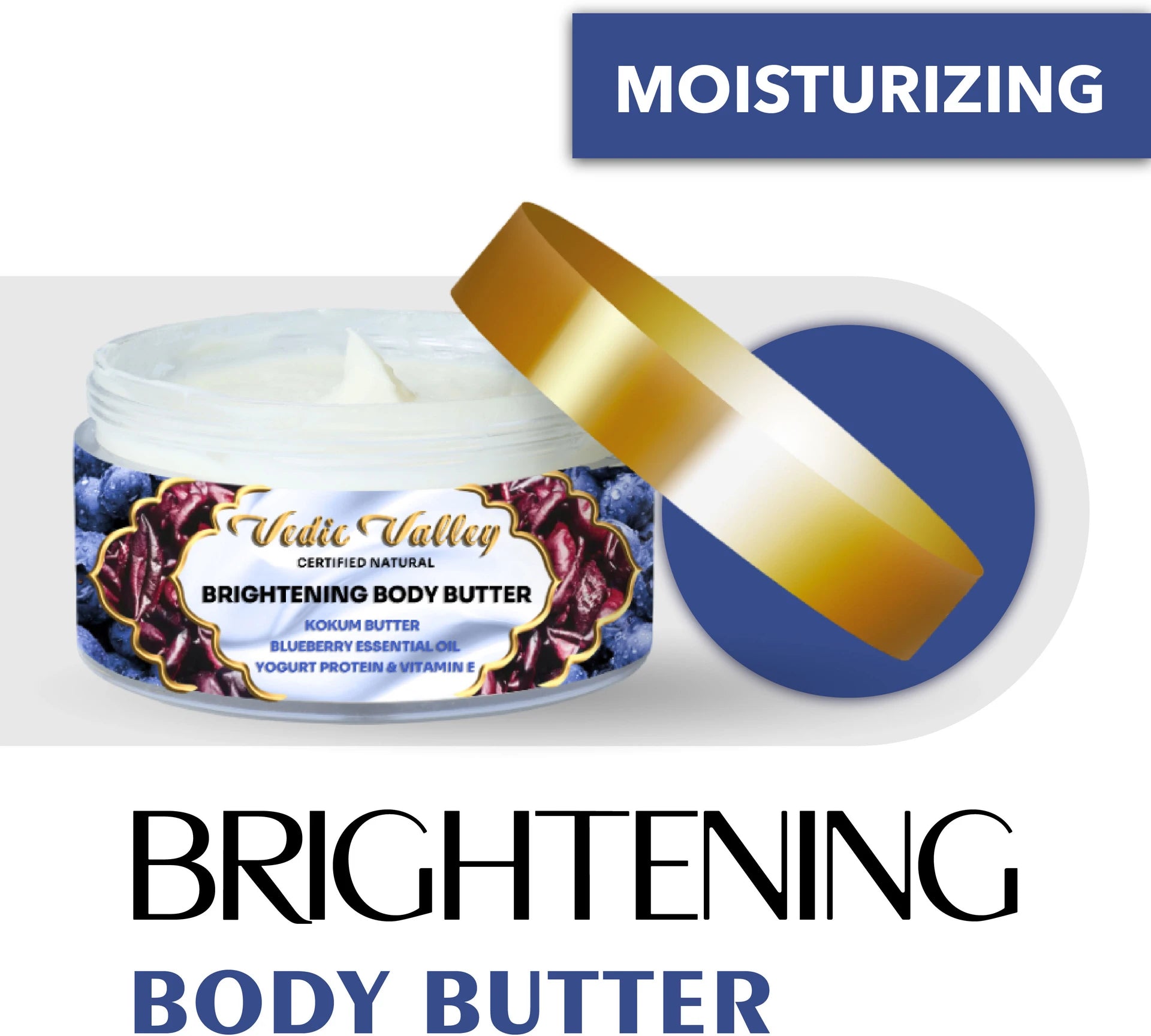 Vedic Valley Body Butter Brightening Certified Natural