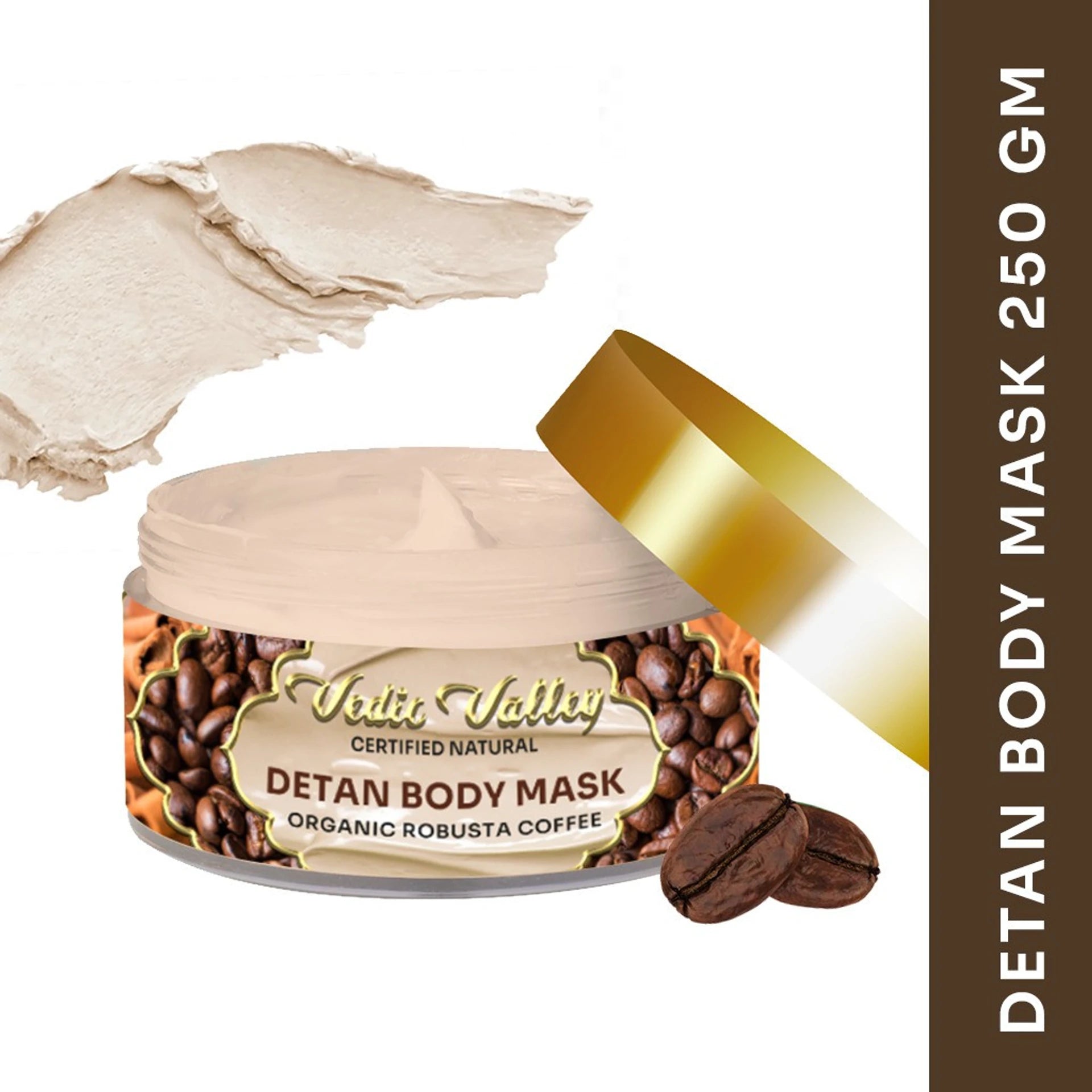 Vedic Valley Detan Body Mask Coffee Certified Natural