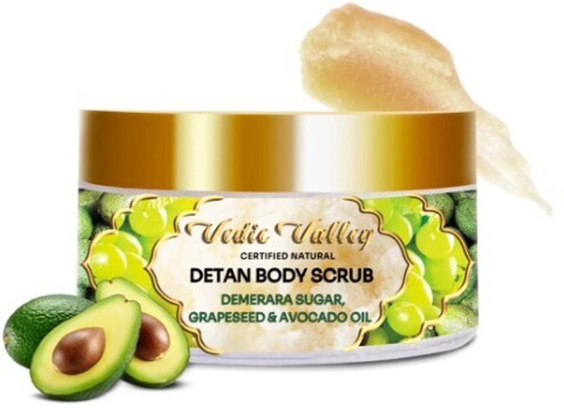 Vedic Valley Detan Body Scrub Demerara Certified Natural