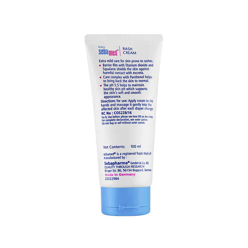 Sebamed Baby Rash Cream, pH 5.5, Ideal For Diaper Rashes, Faster Rash Healing