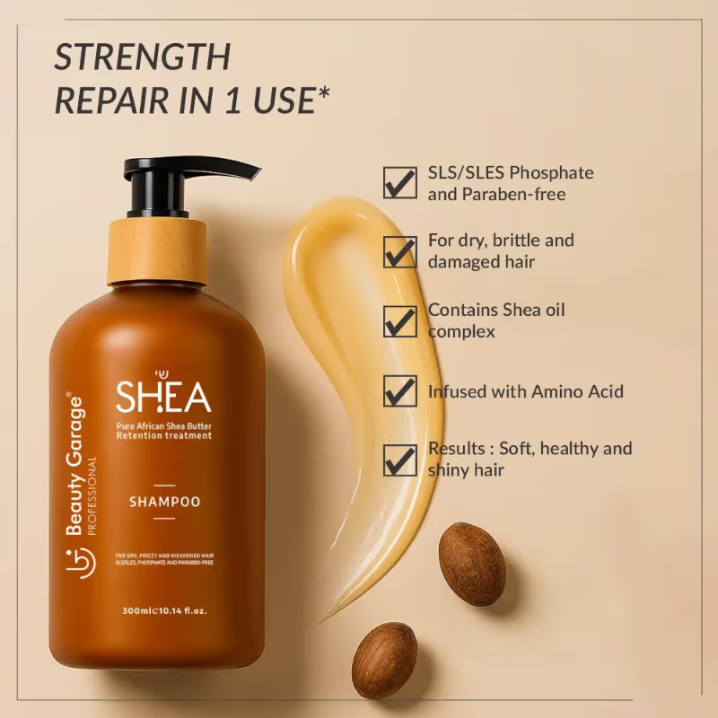Beauty Garage Pure African Shea Butter Retention Treatment Shampoo
