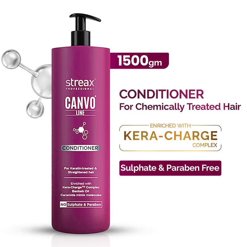 Streax Professional Canvoline Conditioner With Kera-Charge & Baobab Oil