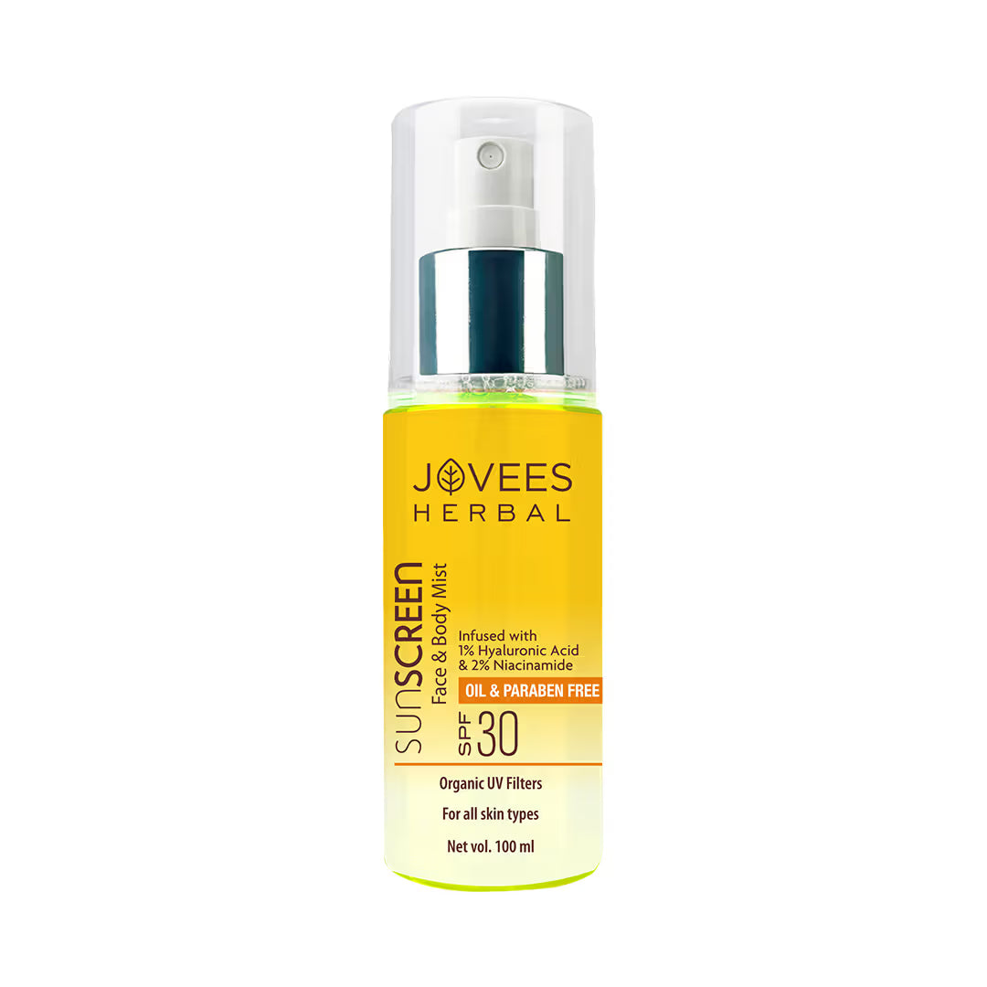 Jovees Herbal Sunscreen Mist SPF 30 Lightweight, Hyaluronic Acid