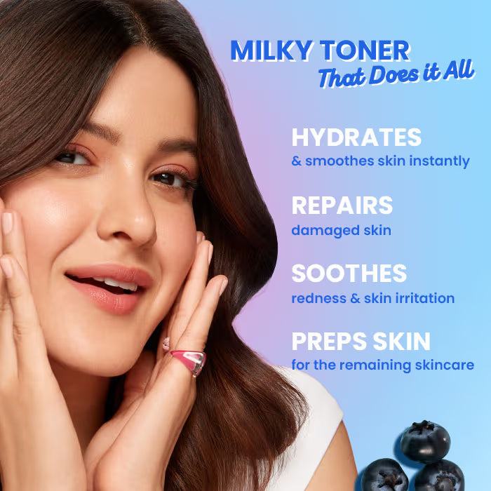 Dot & Key Blueberry Hydrate Barrier Repair Milky Toner Essence, With 5 Ceramides & Hyaluronic