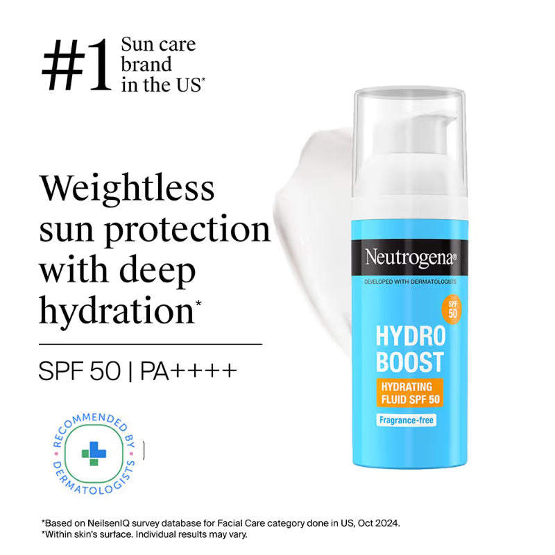 Neutrogena Hydro Boost Face Sunscreen SPF50+ PA++++ Hyaluronic Acid, Niacinamide,Oily