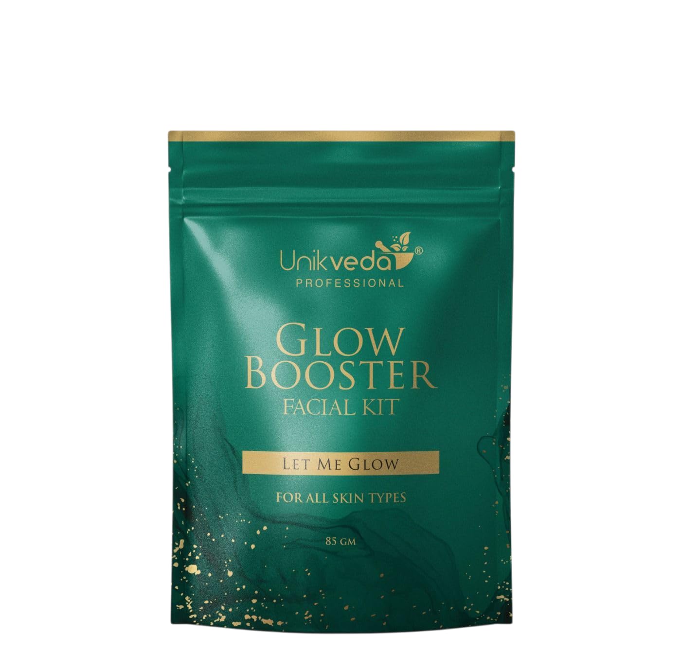UNIKVEDA Professional 8 Step Glow Booster Facial Kit for All Skin Types, Let Me Glow, 85g