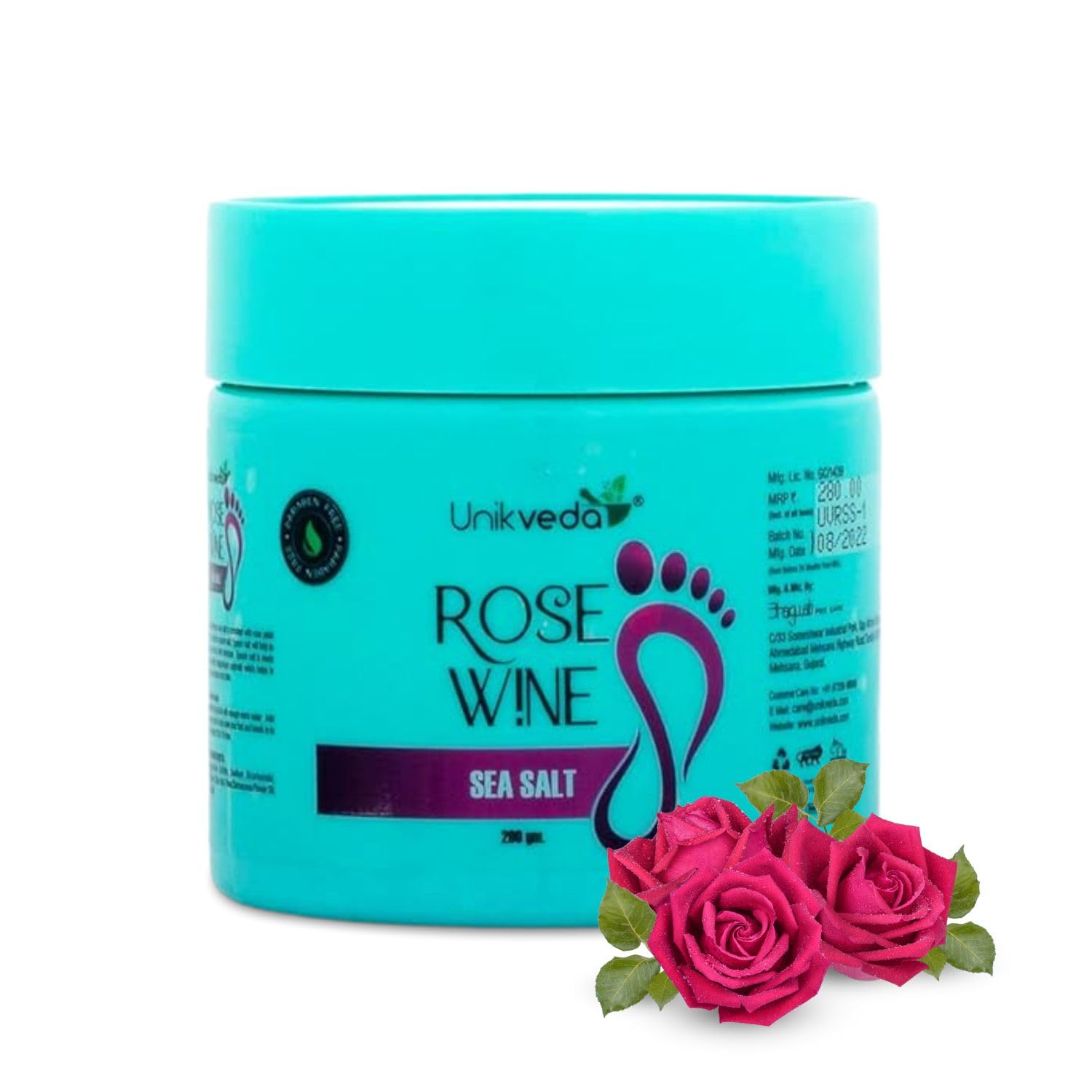 UNIKVEDA rose wine Mani-Pedi kit SCRUB + PACK + MASSAGE CREAM + SEASALT