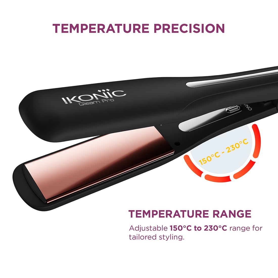 Ikonic Professional Gleam Pro Hair Straightener For Women