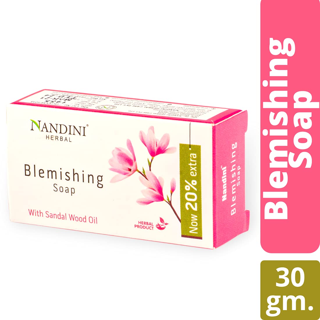 Nandini Herbal Blemishing Soap Enriched With Sandalwood Oil for Man & Women, 30gm