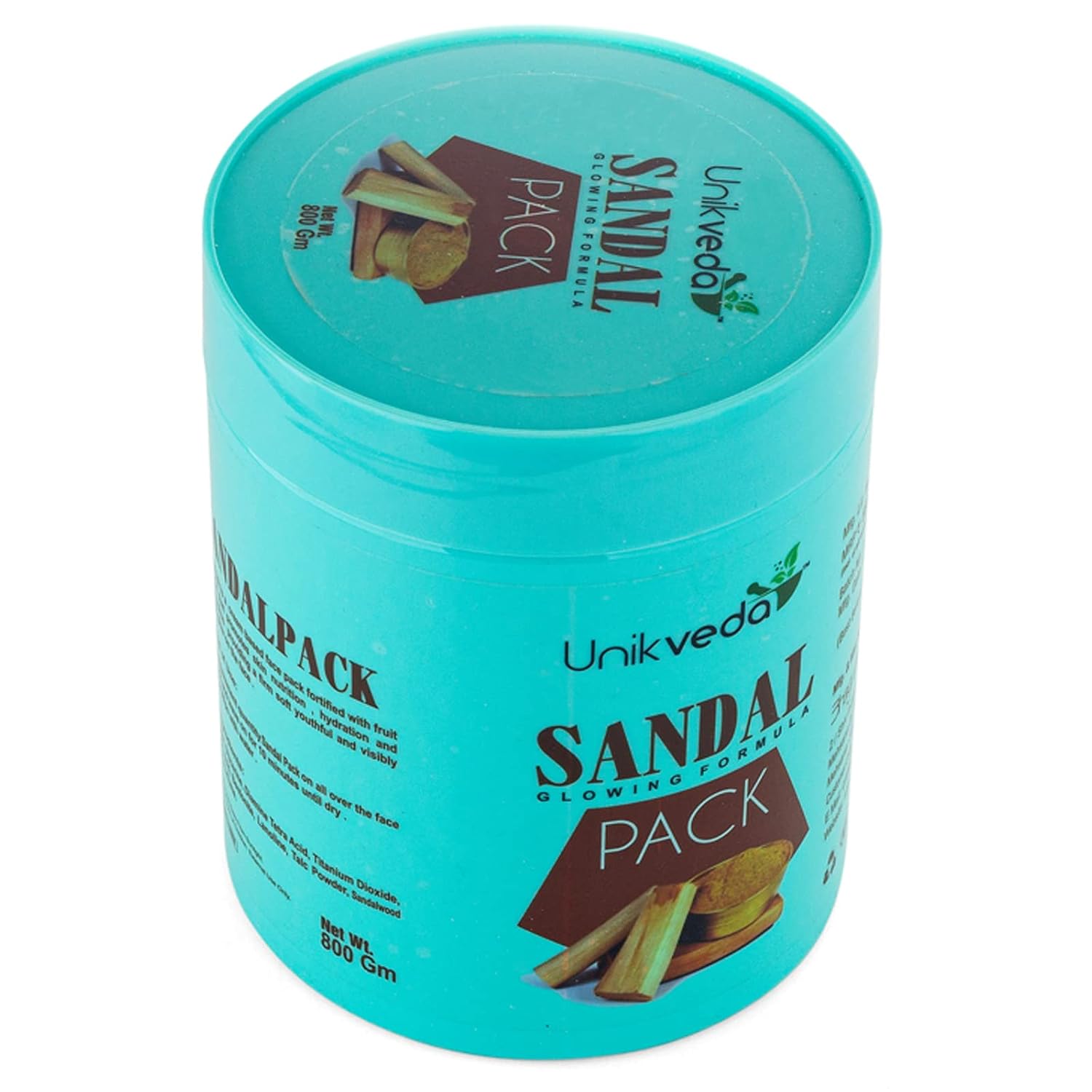 Unik Veda Nourishing Sandalwood Face Pack For Glowing Skin for Skin Nutrition, Hydration and Toning Cream Based With Multani Mitti, Glycerin n Fruit Extracts | Chandan Face Pack For Women n Men, 800 Gm