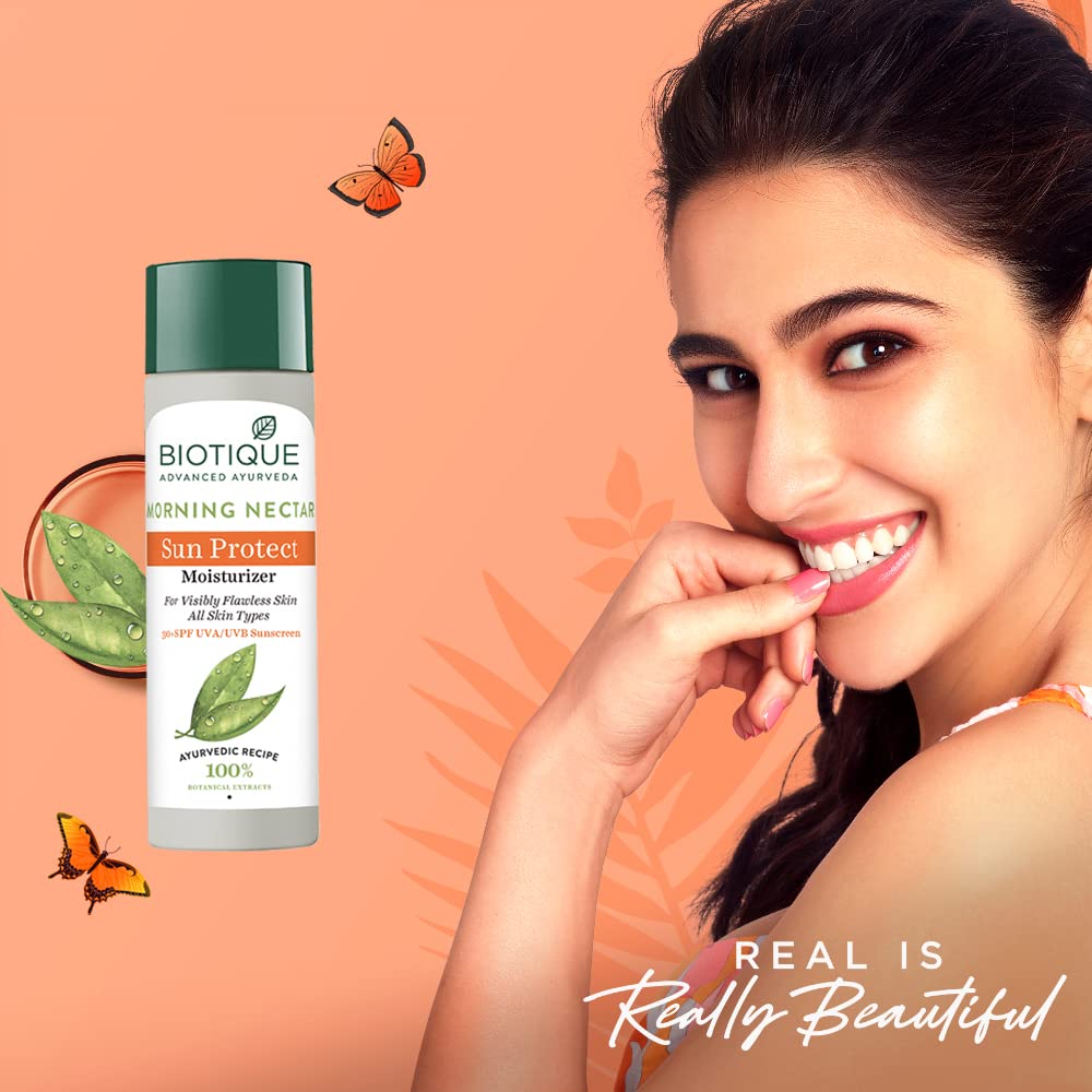 Biotique Morning Nectar Sun Protect Moisturizer SPF 30 UVA/UVB Sunscreen
