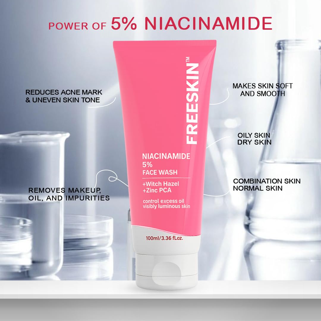 Freeskin 5% Niacinamide Face Wash with Witch Hazel & Zinc PCA