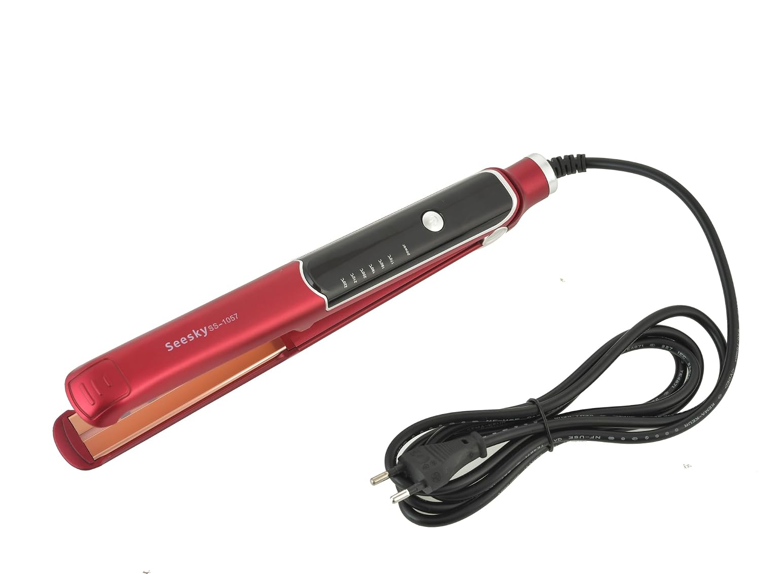 Seesky SS-1057 Hair Straightner Quick Heatup & Travel Friend Red)