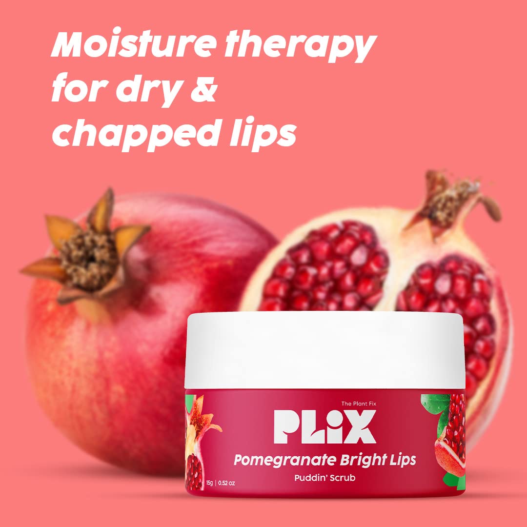 The Plant Fix Plix Pomegranate Bright Lips Scrub