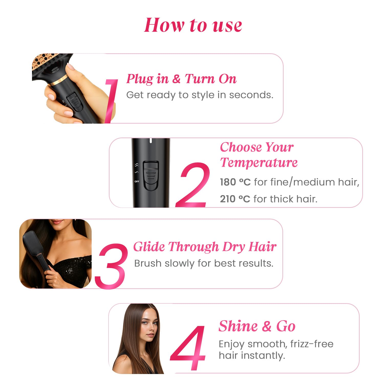 Makemeebold Hair Straightener for Women | Frizz Free Hair