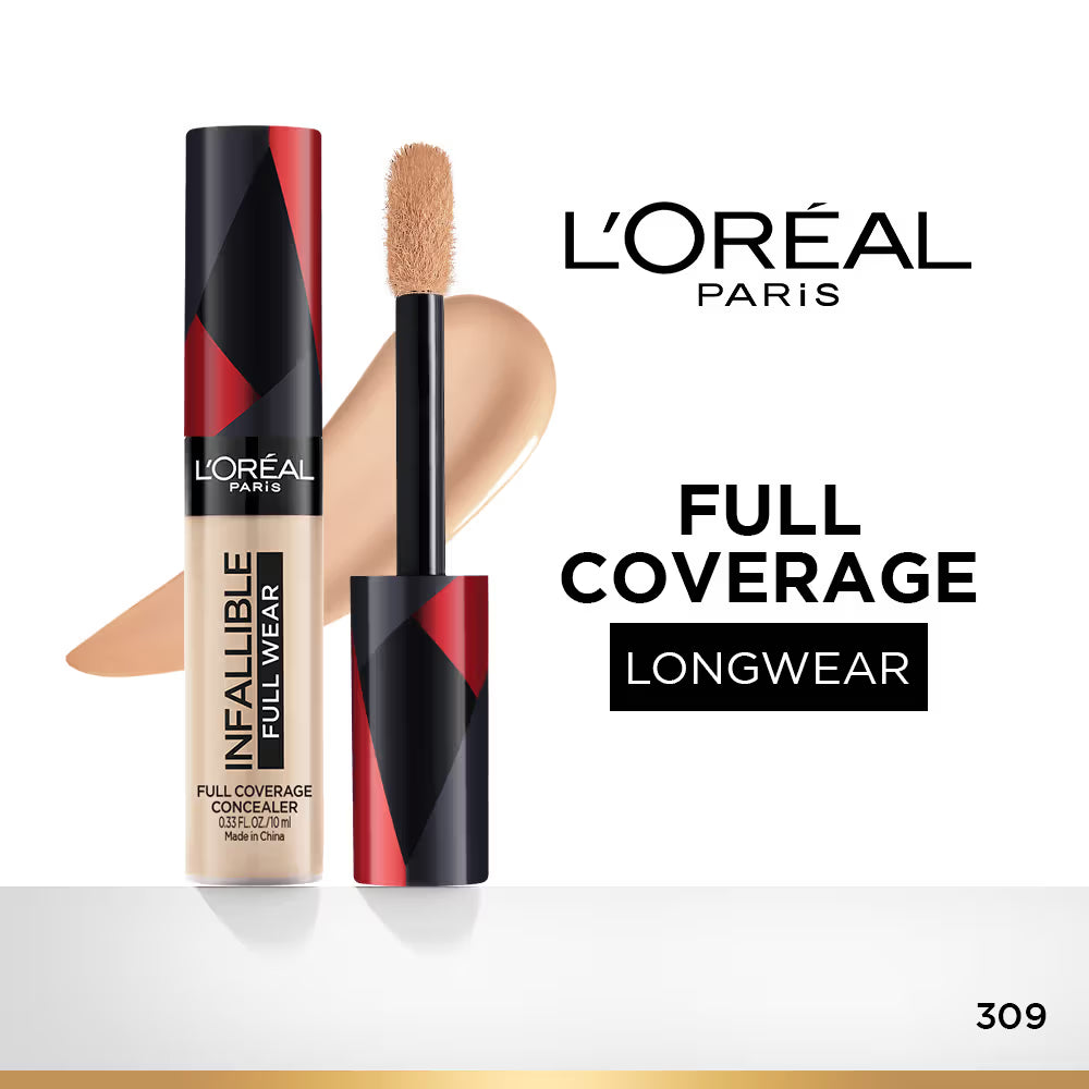 LOreal Paris Infallible Full Wear Concealer, Maximum Coverage, Sweat Proof & Heat Proof