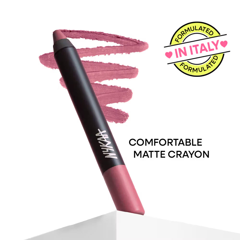 Nykaa Matte-illicious Transferproof Lip Crayon Lipstick
