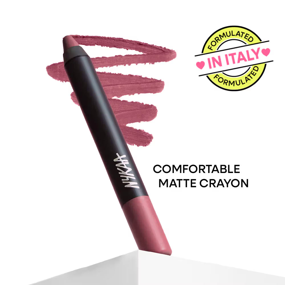 Nykaa Matte-illicious Transferproof Lip Crayon Lipstick