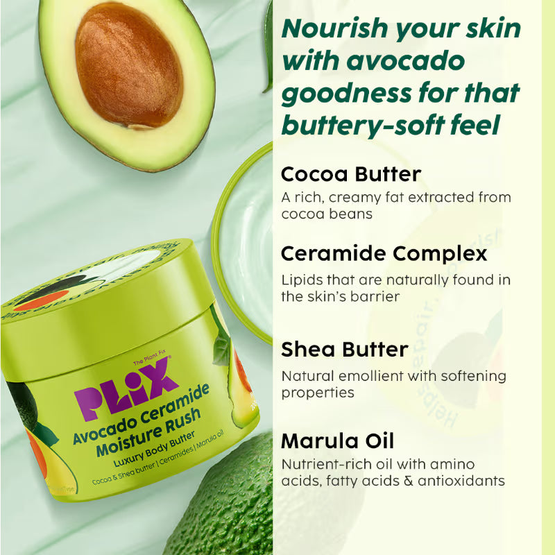 Plix Avocado Ceramide Moisture Rush Luxury Body Butter
