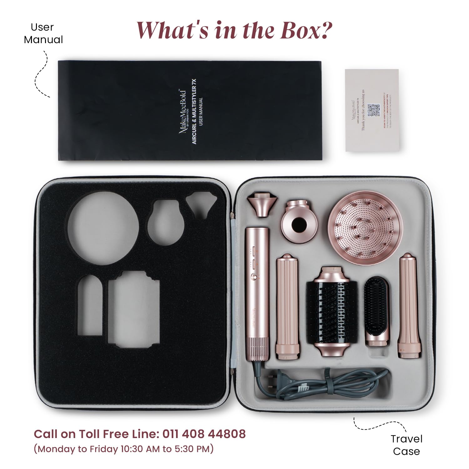 Make Mee Bold AirCurl & Multistyler 7X – Hair Styler for Women