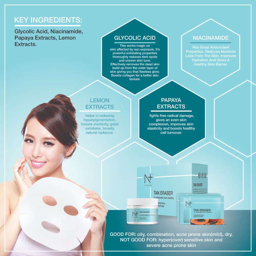 N PLUS PROFESSIONAL Tan Eraser Mask (400GM)