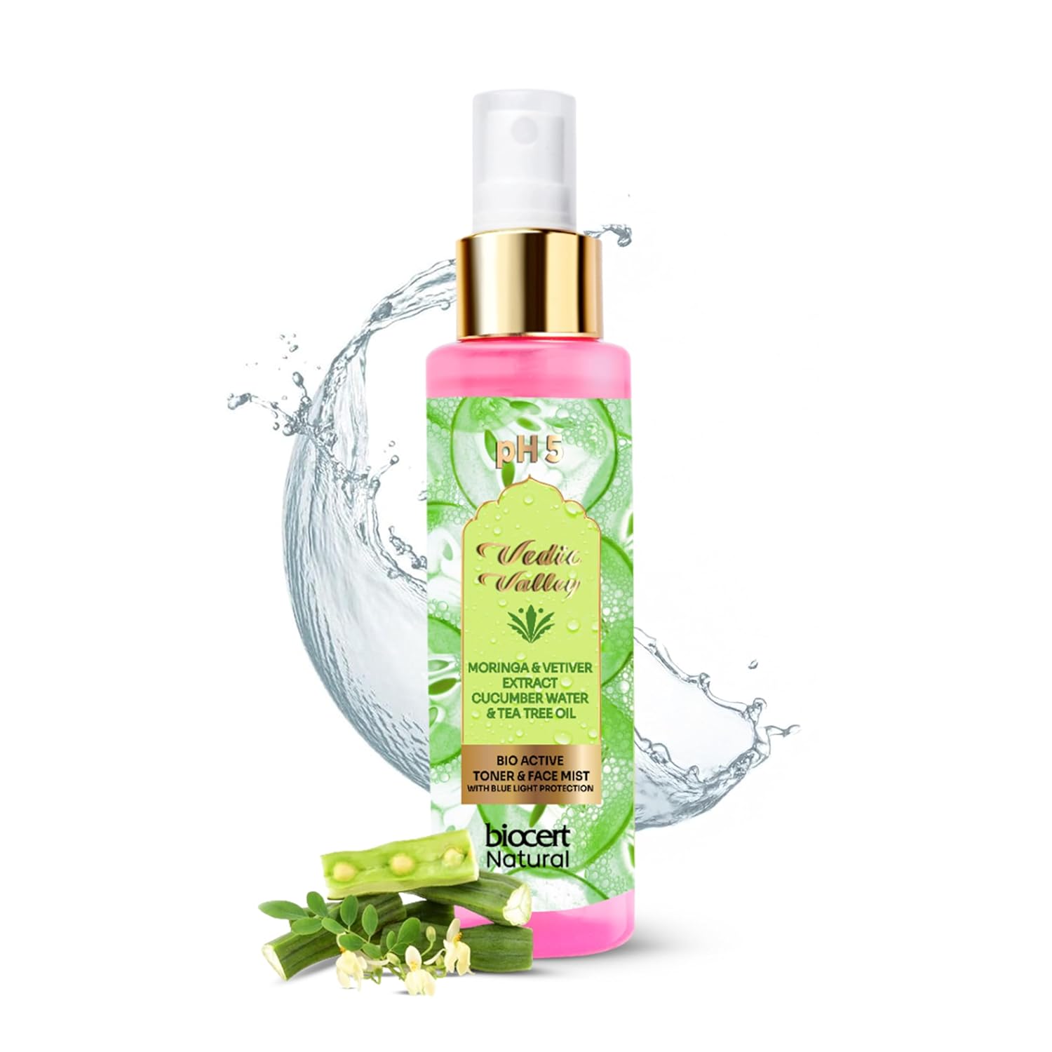 Vedic Valley Natural Face Mist & Toner with Cucumber & Tea Tree Oil