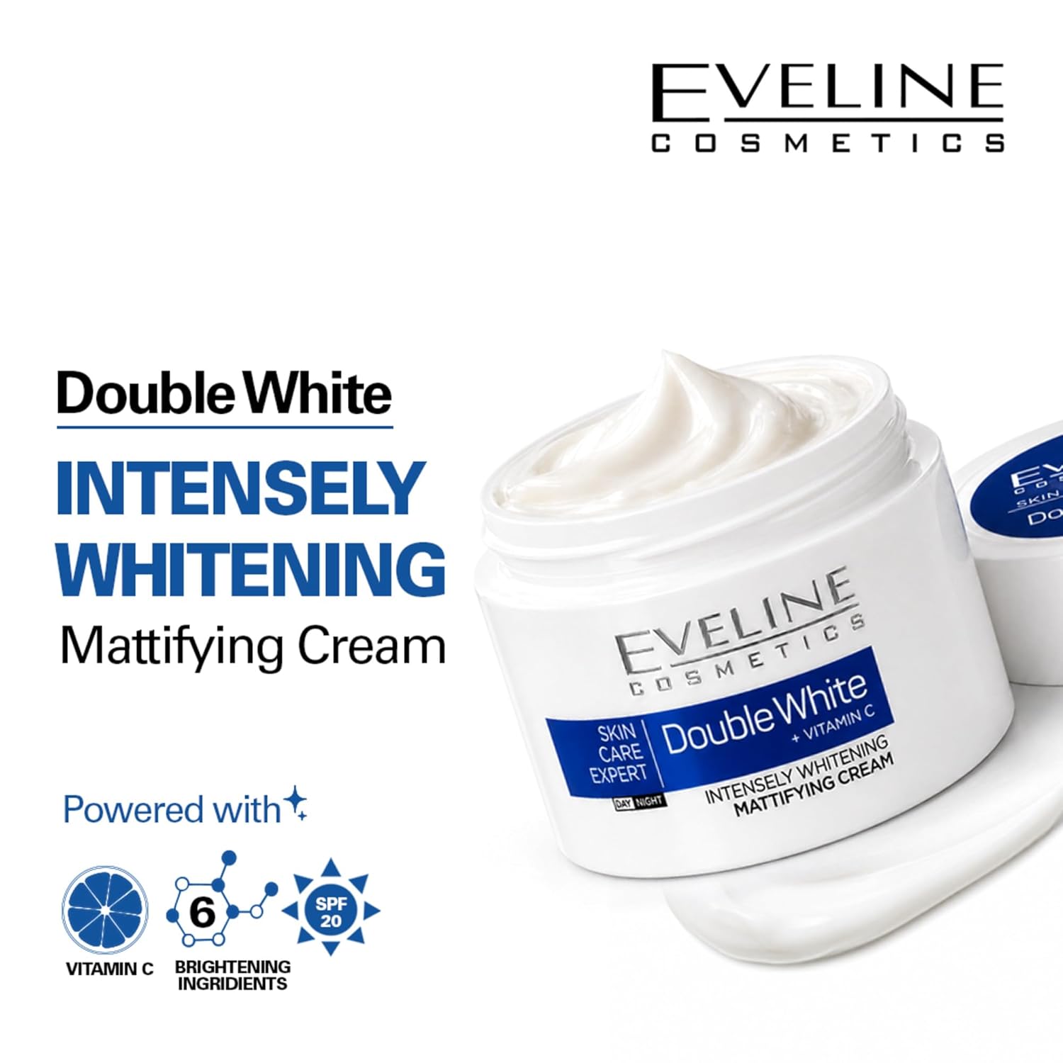 EVELINE COSMETICS 50 ML Skin Care Expert Face Cream with Goodness of Vitamin C for Lighten Pigmentation & Dark Spots, Paraben & Cruelty-free Face Cream for All Skin Type