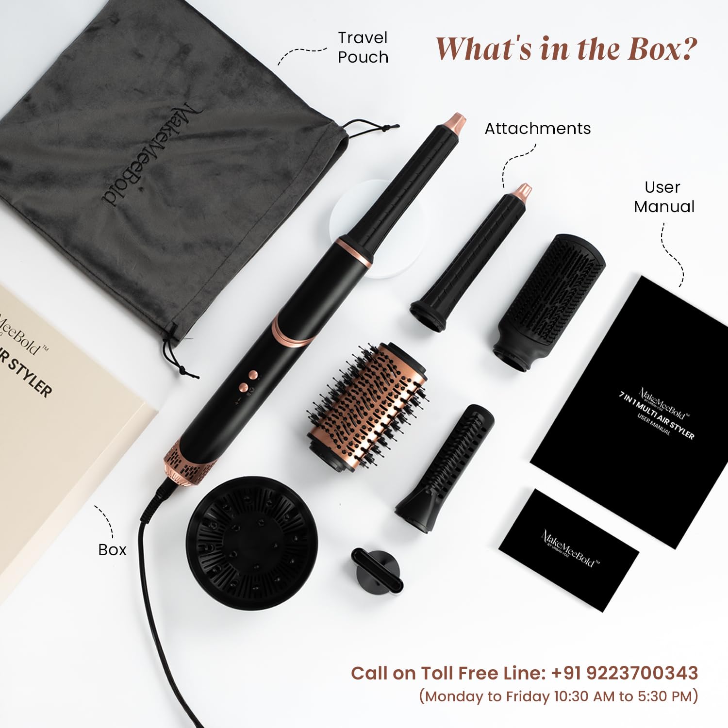 Make Mee Bold 7-IN-1 Multi Air Styler |110,000 RPM High-Speed
