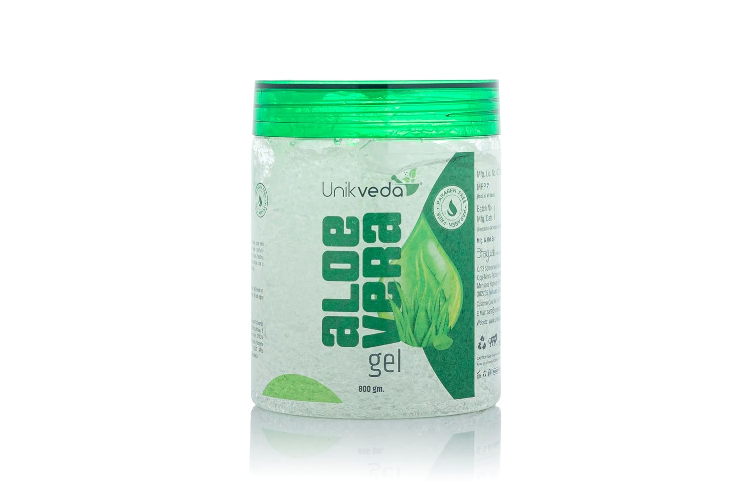 UNIKVEDA Aloe Vera Gel with Vitamin E for Refreshing, Moisturizing n Soothing Skin for Women n Men_800gm