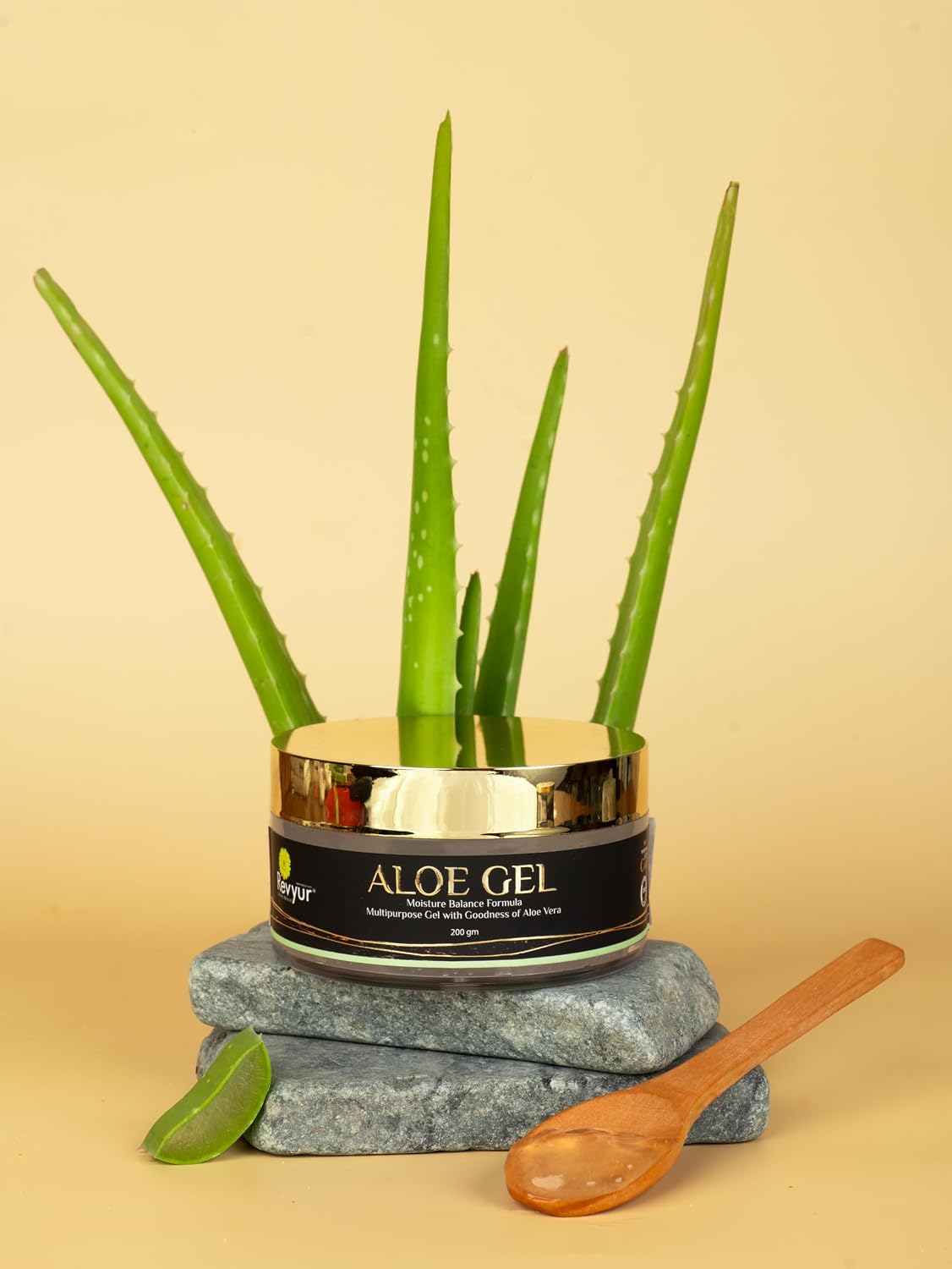 Revyur Aloe Vera Gel for Face, Skin & Hair - Optimum Gel For Glowing Skin, 100% Organic Natural Extract with Vitamin E | For Both Men and Women