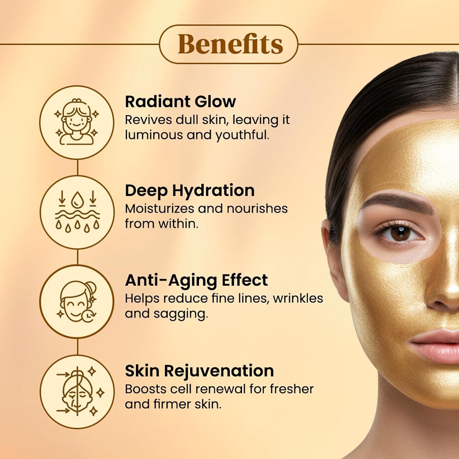 Shahnaz Husain Gold Facial Kit For Instant Glow with 24k Pure Gold | 4 Easy Steps With Complimentary Skin Tonic