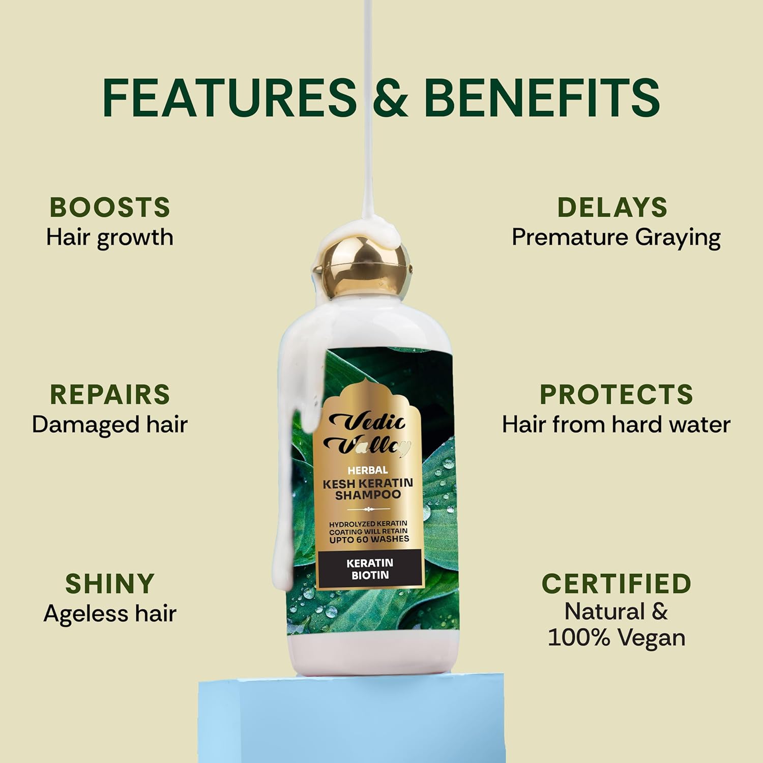 Vedic Valley Herbal Keratin Shampoo