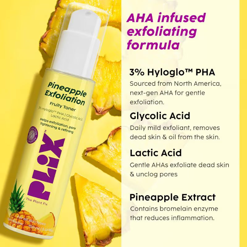 Plix Pineapple 3% Hyloglo PHA Alcohol Free Face Toner
