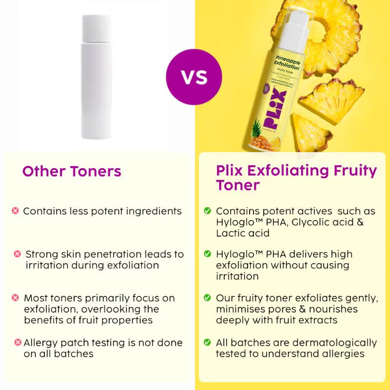 Plix Pineapple 3% Hyloglo PHA Alcohol Free Face Toner