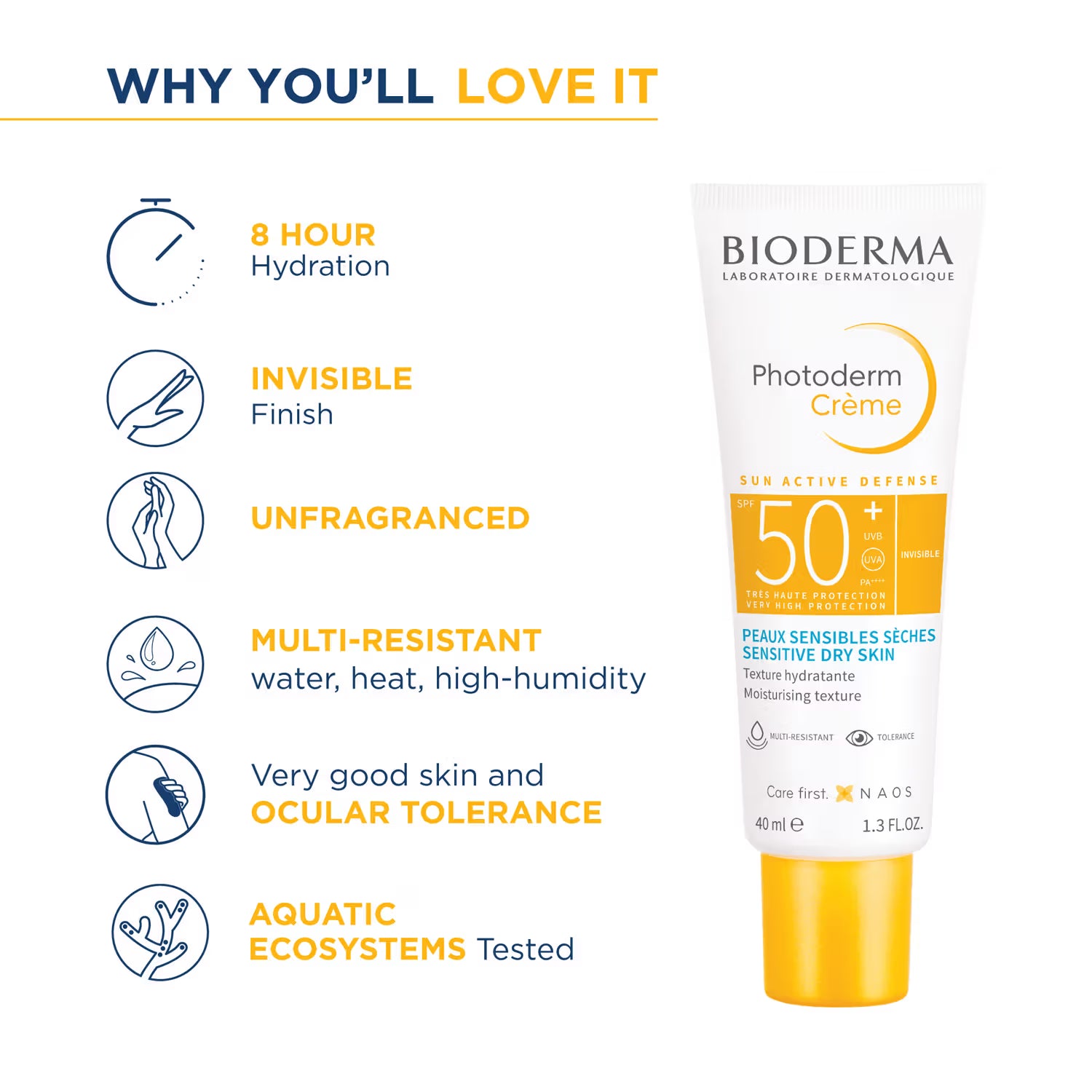Bioderma Photoderm Crème SPF 50+ PA++++ Hydrating Sunscreen