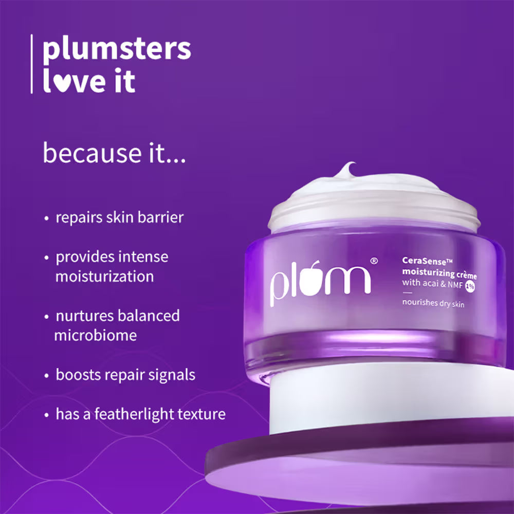 Plum Cerasense Moisturizing Creme for Instant Barrier Repair & 72-Hr Moisturization